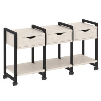 Loft Тумба на колесных опорах VR.L-TN-4.K Денвер Светлый/Металл Черный 1440*460*767