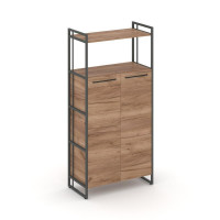 Rift Шкаф 4 ниши широкий RF.SS-43 Дуб Табак/Металл Антрацит/Черный Ручки 798*396*1648