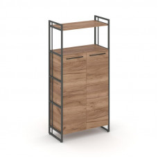 Rift Шкаф 4 ниши широкий RF.SS-43 Дуб Табак/Металл Антрацит/Черный Ручки 798*396*1648