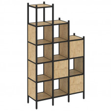 Loft Прямой стеллаж VR.L-21 Тиквуд Светлый/Металл Черный 1278*446*2280