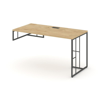 Rift Стол письменный для опорной тумбы левый RF.SPOT-015 (L) Тиквуд Светлый/Металл Антрацит 1780*700