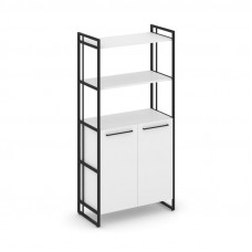 Rift Шкаф 4 ниши широкий RF.SS-44 Белый Бриллиант/Металл Черный/Черный Ручки 798*396*1648