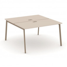 Estetica Рабочая станция 2 места ES.D.RS-2.3-LP Капучино/Металл Латте 1380*1500*750