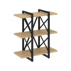 Loft Стеллаж на рег. опорах-3 полки VR.L-MST.O-3.4V Тиквуд Светлый/Металл Черный 800*400*910