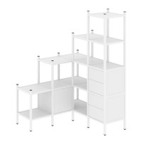 Loft Угловой внутренний стеллаж VR.L-40 Белый Бриллиант/Металл Белый 1278*1278*1869