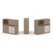 Estetica Набор №20. Тумба двойная+низкая надставка ES.NB.2N-20 Латте/Капучино 1500*410*1135