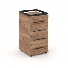 Rift Тумба приставная+рамка RF.TPR-002 Дуб Табак/Металл Черный/Черный Ручки 416*460*797