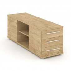 Rift Тумба опорная/приставная RF.TOPD-001 Тиквуд Светлый/Белый Ручки 1232*450*523