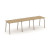 Рабочая станция на 3 места Эстетика ES.RS-3.1-VK 2940*730*750 Тиквуд Светлый/Металл Латте