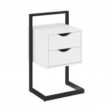 Loft Тумба приставная VR.L-PY2 Белый Бриллиант/Металл Черный 450*409*792