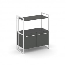 Rift Шкаф 2 ниши широкий RF.SS-22 Антрацит NEW/Металл Белый/Белый Ручки 798*396*924