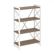 Loft Стеллаж на рег. опорах-4 полки VR.L-MST.O-4.8 Дуб Аризона/Металл Белый 800*400*1280