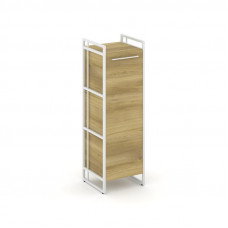 Rift Шкаф 3 ниши узкий RF.SU-31 (L) Дуб Винченцо/Металл Белый/Белый Ручки 420*396*1286