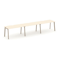 Estetica Рабочая станция 3 места ES.RS-3.3-VP Сатин/Металл Латте 4140*730*750