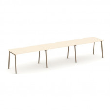 Estetica Рабочая станция 3 места ES.RS-3.3-VP Сатин/Металл Латте 4140*730*750