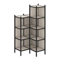 Loft Угловой внутренний стеллаж VR.L-38 Денвер Светлый/Металл Черный 862*862*1869