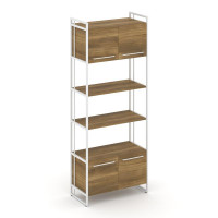 Rift Шкаф 5 ниш широкий RF.SS-54 Сандал Янтарный/Металл Белый/Белый Ручки 798*396*2010