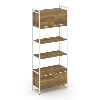 Rift Шкаф 5 ниш широкий RF.SS-54 Сандал Янтарный/Металл Белый/Белый Ручки 798*396*2010