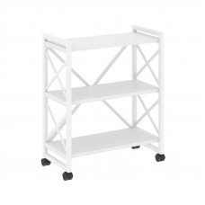 Loft Стеллаж на колесных опорах-3 полки VR.L-MST.K-3.8 Белый Бриллиант/Металл Белый 800*400*968