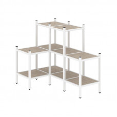 Loft Угловой внутренний стеллаж VR.L-37 Дуб Аттик/Металл Белый 862*1278*1047