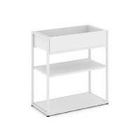 Rift Стеллаж металлический низкий приставной RF.STM-011 Белый Бриллиант/Металл Белый 596*350*750