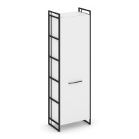 Rift Гардероб RF.GB-51 (L) Белый Бриллиант/Металл Черный/Черный Ручки 640*396*2010