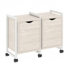 Loft Тумба на колесных опорах VR.L-TN-2.K Денвер Светлый/Металл Белый 970*460*767
