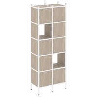 Loft Прямой стеллаж VR.L-05 Дуб Аттик/Металл Белый 862*446*2280