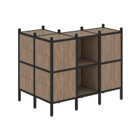 Loft Угловой внешний стеллаж наборный VR.L-51 Дуб Аризона/Металл Черный 862*1278*1047