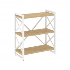 Loft Стеллаж на рег. опорах-3 полки VR.L-MST.O-3.8 Тиквуд Светлый/Металл Белый 800*400*910
