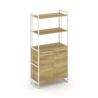 Rift Шкаф 4 ниши широкий RF.SS-44 Дуб Винченцо/Металл Белый/Белый Ручки 798*396*1648