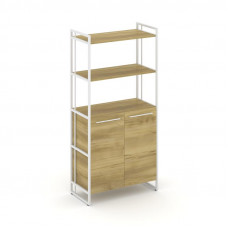 Rift Шкаф 4 ниши широкий RF.SS-44 Дуб Винченцо/Металл Белый/Белый Ручки 798*396*1648