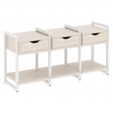 Loft Тумба на регулируемых опорах VR.L-TN-4.O Денвер Светлый/Металл Белый 1440*460*719