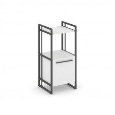 Rift Шкаф 2 ниши узкий RF.SU-22 (L) Белый Бриллиант/Металл Антрацит/Черный Ручки 420*396*924