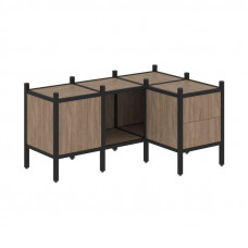 Loft Угловой внутренний стеллаж VR.L-26 Дуб Аризона/Металл Черный 1278*862*636