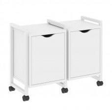 Loft Тумба на колесных опорах VR.L-TN-2.K Белый Бриллиант/Металл Белый 970*460*767
