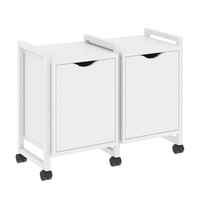 Loft Тумба на колесных опорах VR.L-TN-2.K Белый Бриллиант/Металл Белый 970*460*767