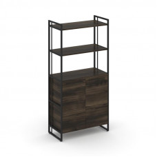 Rift Шкаф 4 ниши широкий RF.SS-44 Дуб Мали/Металл Черный/Черный Ручки 798*396*1648