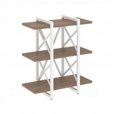 Loft Стеллаж на рег. опорах-3 полки VR.L-MST.O-3.4V Дуб Аризона/Металл Белый 800*400*910