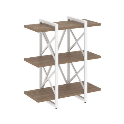 Loft Стеллаж на рег. опорах-3 полки VR.L-MST.O-3.4V Дуб Аризона/Металл Белый 800*400*910