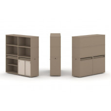 Estetica Набор №13. Тумба двойная+высокая надставка ES.NB.2V-13 Латте/Капучино 1500*410*1520
