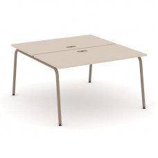 Estetica Рабочая станция 2 места ES.D.RS-2.3-LK Капучино/Металл Латте 1380*1500*750