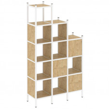 Loft Прямой стеллаж VR.L-21 Тиквуд Светлый/Металл Белый 1278*446*2280