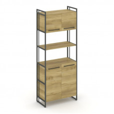 Rift Шкаф 5 ниш широкий RF.SS-53 Дуб Винченцо/Металл Антрацит/Черный Ручки 798*396*2010