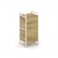 Rift Шкаф 2 ниши узкий RF.SU-21 (L) Дуб Винченцо/Металл Белый/Белый Ручки 420*396*924