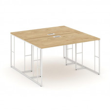 Rift Рабочая станция RF.DRS-012 Тиквуд Светлый/Металл Белый 1180*1432*750