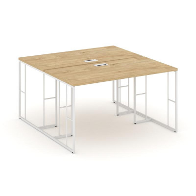 Rift Рабочая станция RF.DRS-012 Тиквуд Светлый/Металл Белый 1180*1432*750