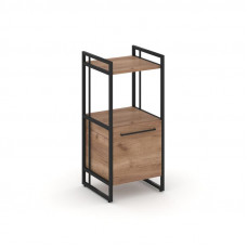 Rift Шкаф 2 ниши узкий RF.SU-22 (L) Дуб Табак/Металл Черный/Черный Ручки 420*396*924