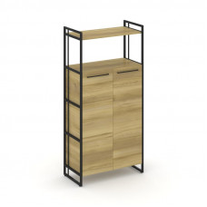 Rift Шкаф 4 ниши широкий RF.SS-43 Дуб Винченцо/Металл Черный/Черный Ручки 798*396*1648