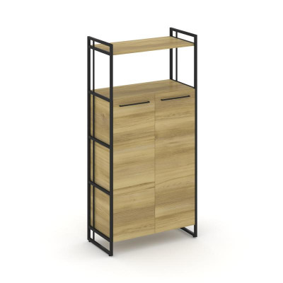 Rift Шкаф 4 ниши широкий RF.SS-43 Дуб Винченцо/Металл Черный/Черный Ручки 798*396*1648